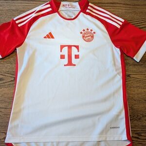 Adidas Red and White Soccer Jersey